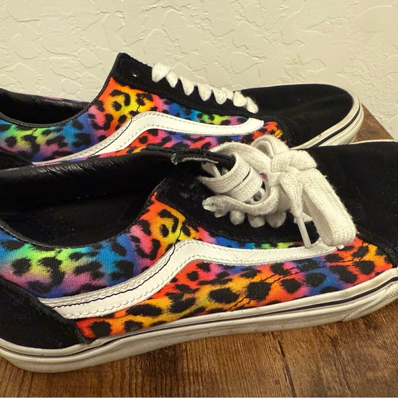 Vans Rainbow Leopard Print Sneakers - Picture 2 of 5